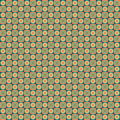 Patrón geométrico de cuadrados y círculos en estilo clásico