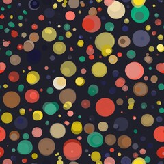 Abstract Hand Drawing Retro Random Bubble Dots Seamless Pattern Isolated Background
