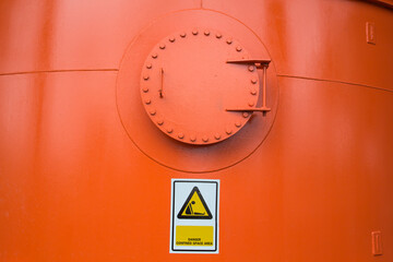 Tank orange confined space entry