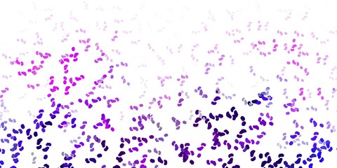 Fototapeta premium Light purple vector texture with memphis shapes.