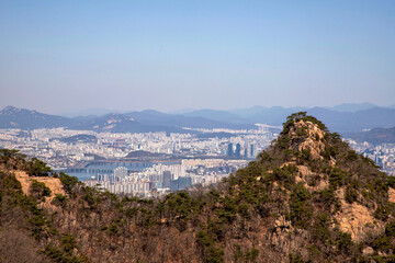 관악산에서 본 서울 전경