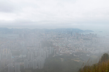 Foggy Lion Rock Mountain