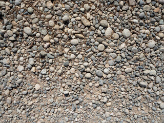 ground texture of stones of different sizes