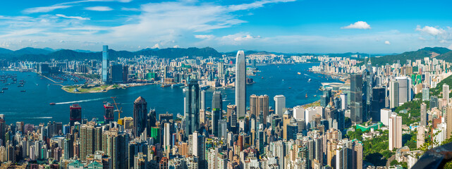 Fototapeta na wymiar Hong Kong Cityscape at Day