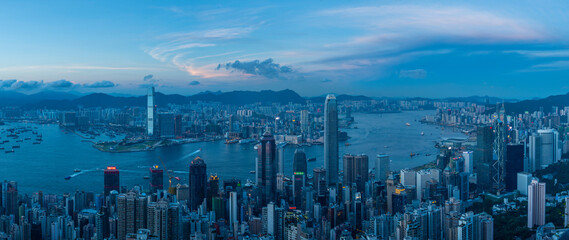 Hong Kong Cityscape at Dusk