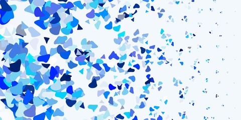 Light blue vector template with abstract forms.