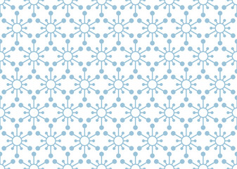 Abstract geometric pattern with lines, snowflakes. A seamless vector background. White and blue texture. Graphic modern pattern