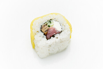 sushi on the white background