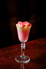 Colorful cocktails on the bar table in restaurant