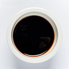 soy sauce on the white background
