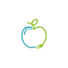 apple food nutrition logo