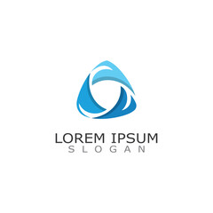 Triangle logo template. abstract Modern creative sign or symbol. Design geometric