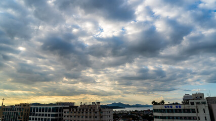 clouds over the city