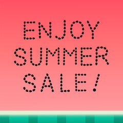 スイカの種文字（ENJOY SUMMER SALE!）