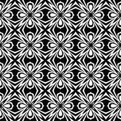 floral seamless pattern background.Geometric ornament for wallpapers and backgrounds. Black and white 

pattern. 