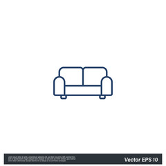Obraz na płótnie Canvas sofa chair icon symbol