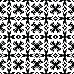 floral seamless pattern background.Geometric ornament for wallpapers and backgrounds. Black and white 

pattern. 