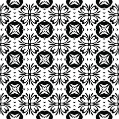 floral seamless pattern background.Geometric ornament for wallpapers and backgrounds. Black and white 

pattern. 