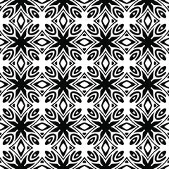 floral seamless pattern background.Geometric ornament for wallpapers and backgrounds. Black and white 

pattern. 