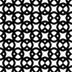 Naklejka premium floral seamless pattern background.Geometric ornament for wallpapers and backgrounds. Black and whitepattern. 