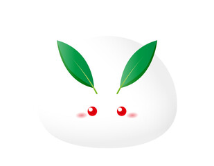 雪うさぎのベクターイラスト