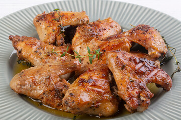 Grilled spicy chili chicken wings