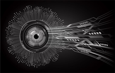 eye cyber circuit future technology concept background
