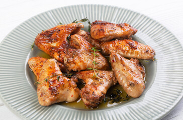 Grilled spicy chili chicken wings