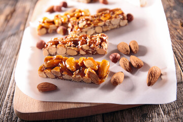 granola bar assortment with nuts