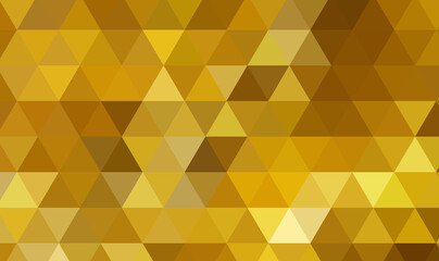 Abstract golden mosaic background. Metal gold shiny texture. Abstract template background with gold triangle shapes. Luxury gold pattern background. Gold vector polygonal pattern. Vector illustration