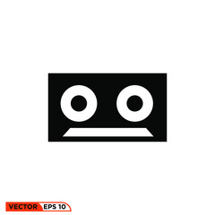 Icon vector graphic of cassette