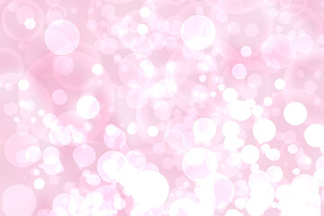 Abstract blurred fresh vivid spring summer light delicate pastel pink white bokeh background texture with bright circular soft color lights. Beautiful backdrop illustration.