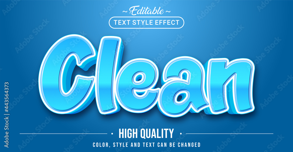 Poster Editable text style effect - Clean text style theme.