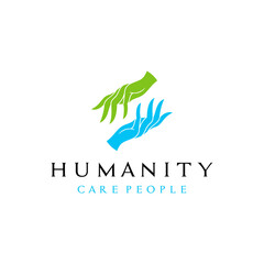 Hand Care Logo Design vector icon template