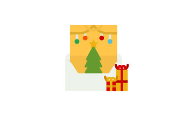Obraz premium tree, holiday, decoration, celebration, gift, green, isolated, new, winter, star, year, 3d, season, present, christmas tree, ornament, ball, fir, gifts, presents, illustration, graphic, vector, design