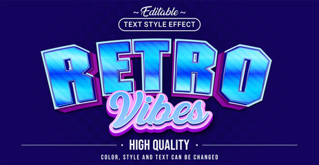 Editable text style effect - Retro Vibes text style theme.