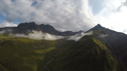 Caucasus, Ossetia. Zrug gorge. The upper part of the valley. 