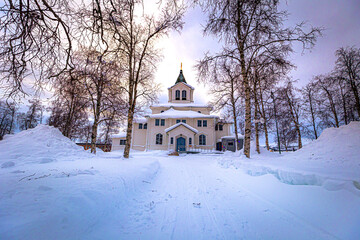 Small town in the Swedish Lapland, Sweden