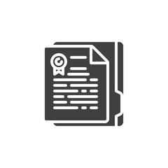 Certificate document vector icon