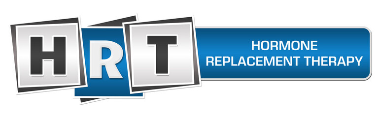 HRT - Hormone Replacement Therapy Blue Grey Squares Bar 