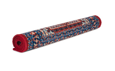 Rolled carpet with pattern isolated