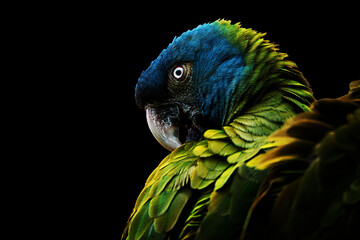 Blue headed macaw portrait © Sangur