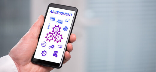 Assessment concept on a smartphone