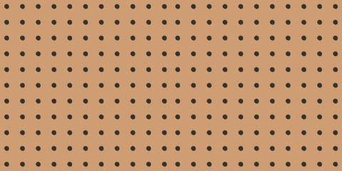 Peg board perforated texture background material with round holes seamless pattern board vector illustration. Wall structure for working bench tools.