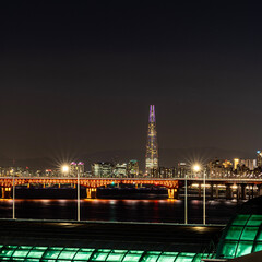 Naklejka premium city at night