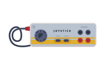 Game Console, Joystick of Modern Game Device Cartoon Vector Illustration