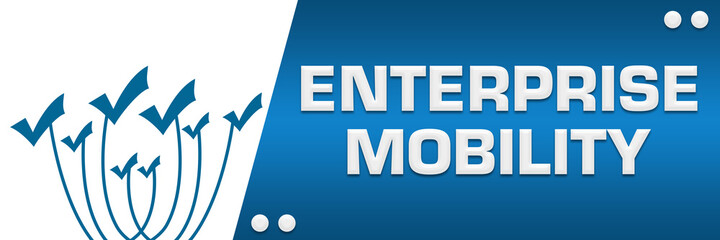 Enterprise Mobility Blue Lines Tick Marks On Top Left Horizontal 