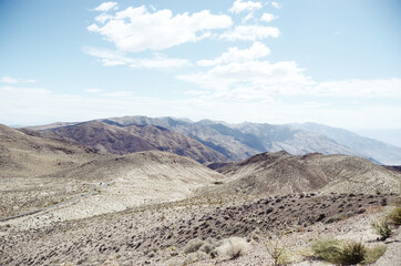 USA, DEATH VALLEY: Scenic landscape view of the desert mountains