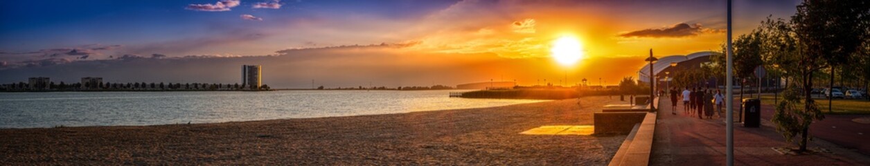 Sunset over the Binnenschelde in Bergen op Zoom