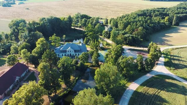 Abgunste manor in Zalenieku parish, Jelgavas region, Latvia, Europe. Manor was built  around 1780, but was burned down during the riots. Reconstruction started after 1908 and was completed in 1931.